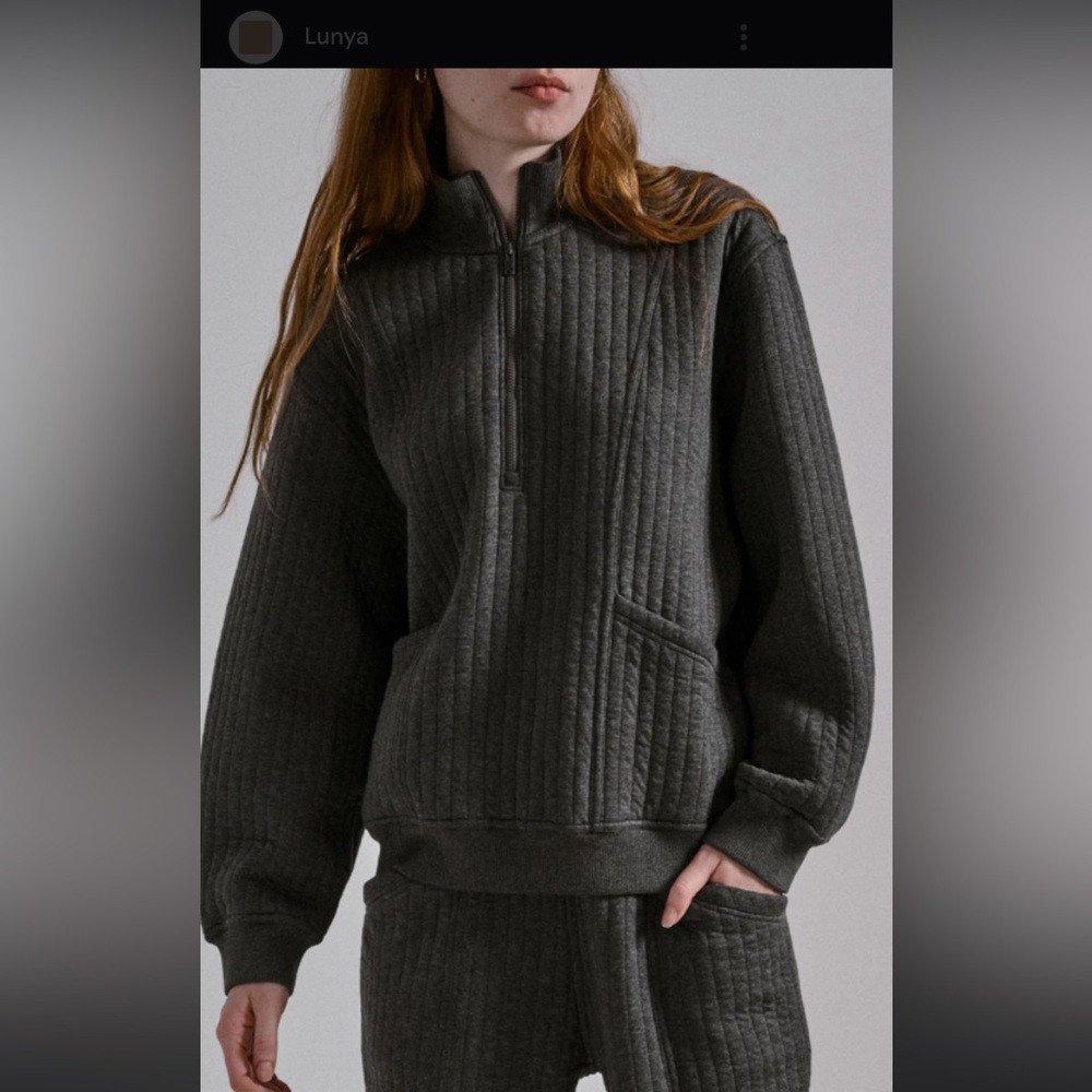 NWOT Lunya Double Restore Half Zip L/XL